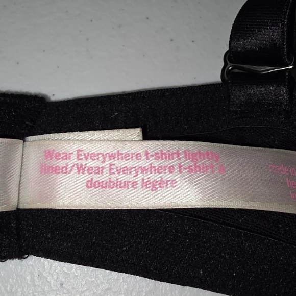 PINK wear everywhere T-shirt Bra lightly lined 36 DD Multi-way Strap Black Pink - Picture 7 of 16